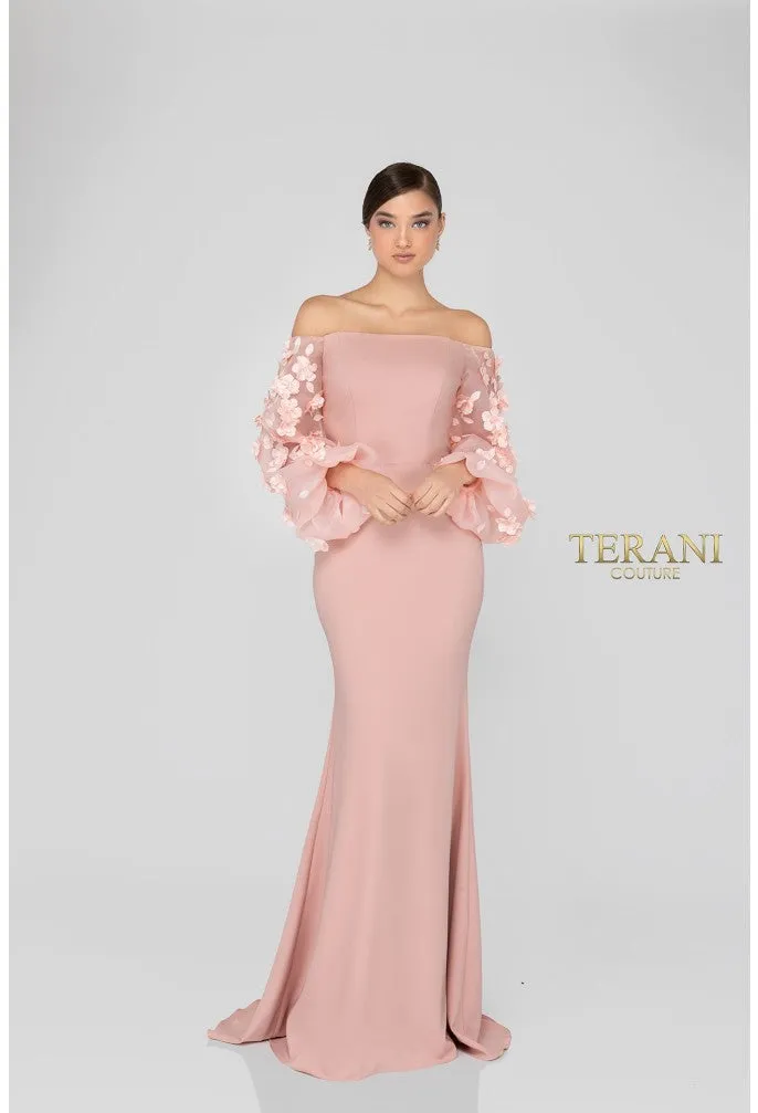 Elegant 1911E9128 Terani Couture Evening Gown with Intricate Details