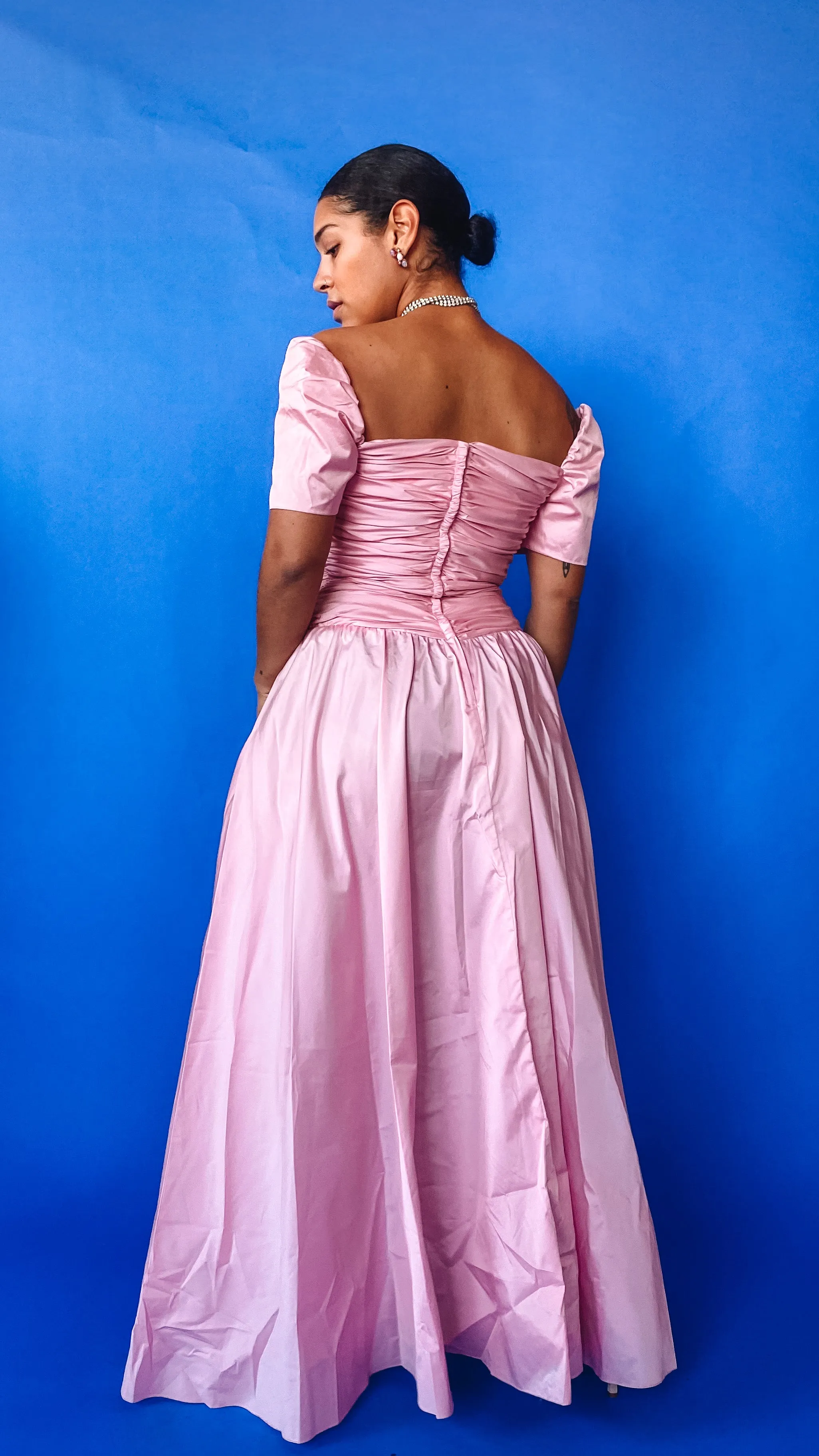 1980s Molly Pink Princess Gown, sz. L