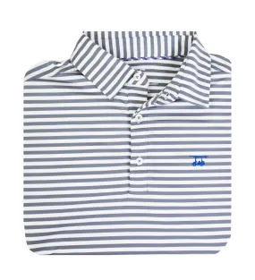 Albatross Polo -Monument/White Wide Stripe