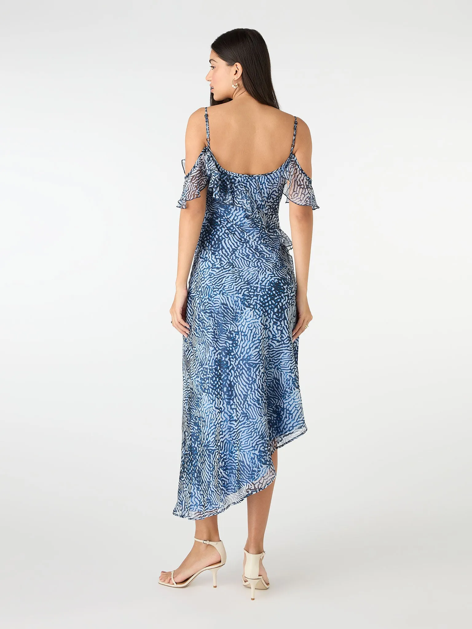 Aracelli Off Shoulder Maxi Dress in Blue