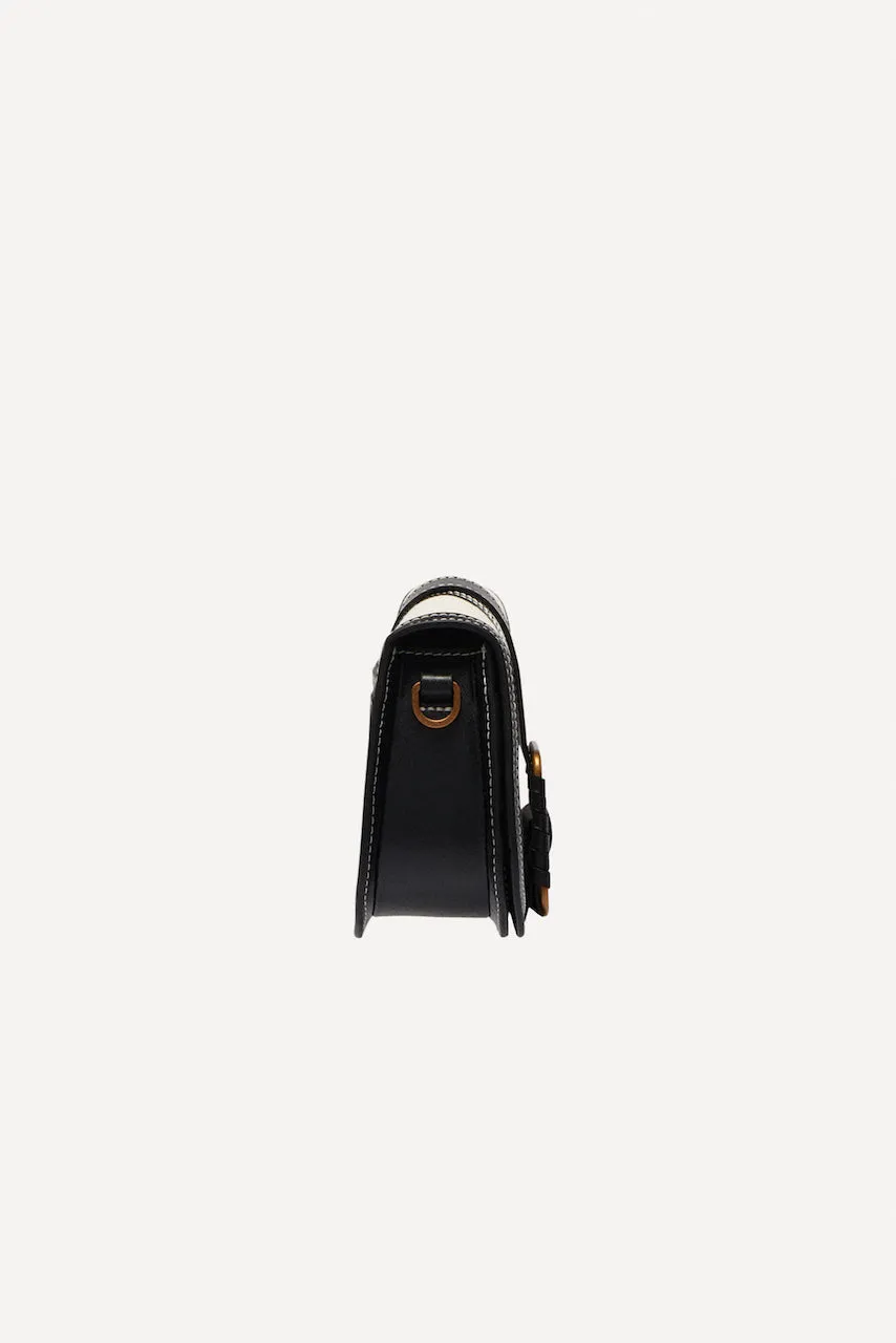 Bash Paris Tech Bag in Black and Natural