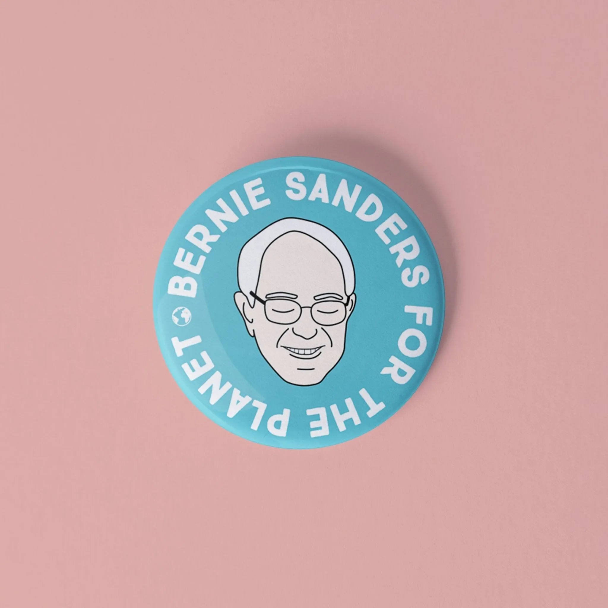 Bernie Sanders for the planet pinback button