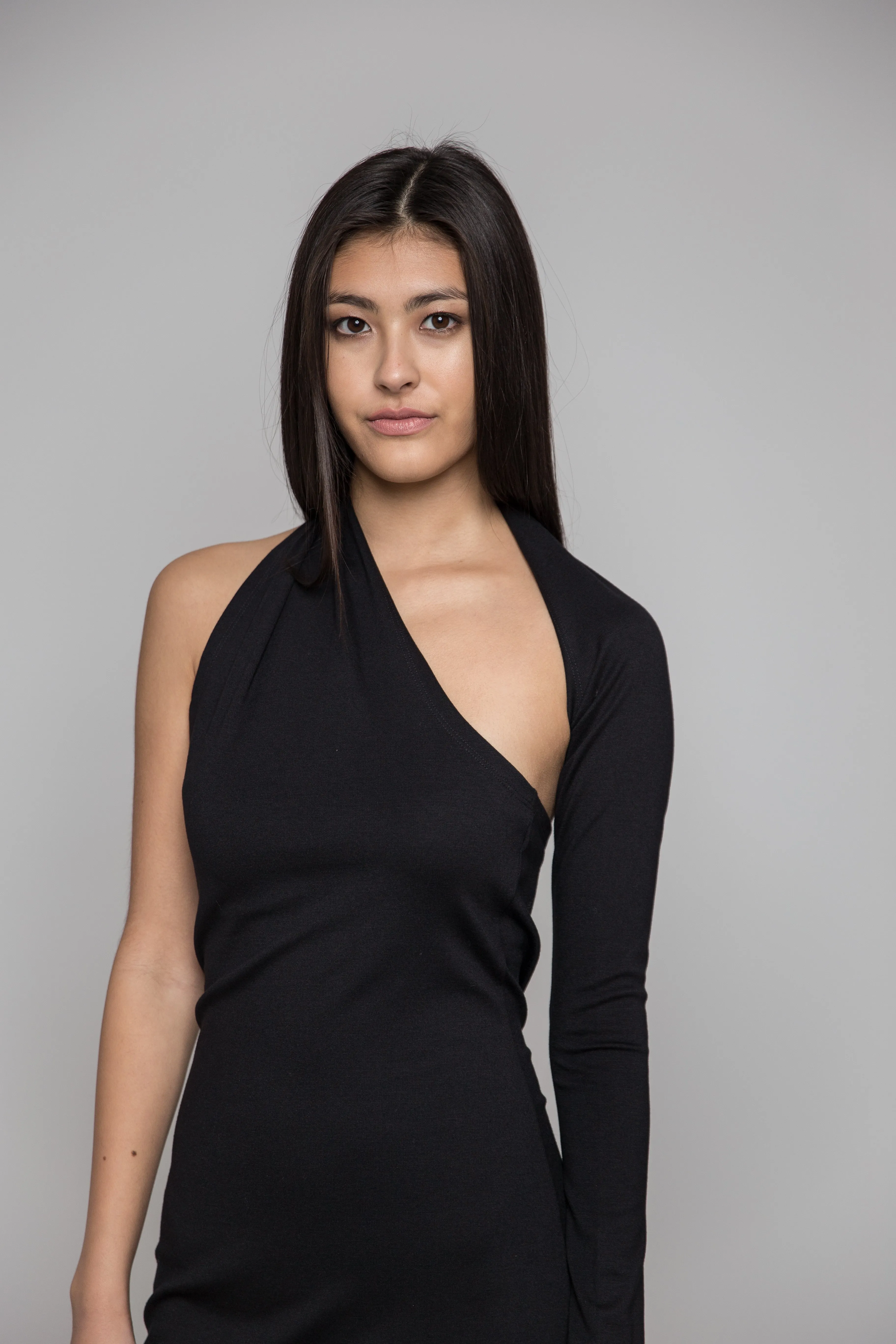 Black One Shoulder Elegant Dress