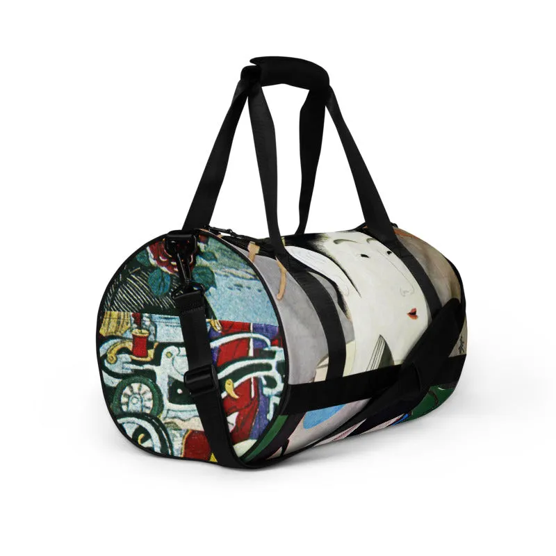 Boho Japanese Art Warrior Geisha  Gym Sports Bag Weekender Luggage Artist Duffel Bag