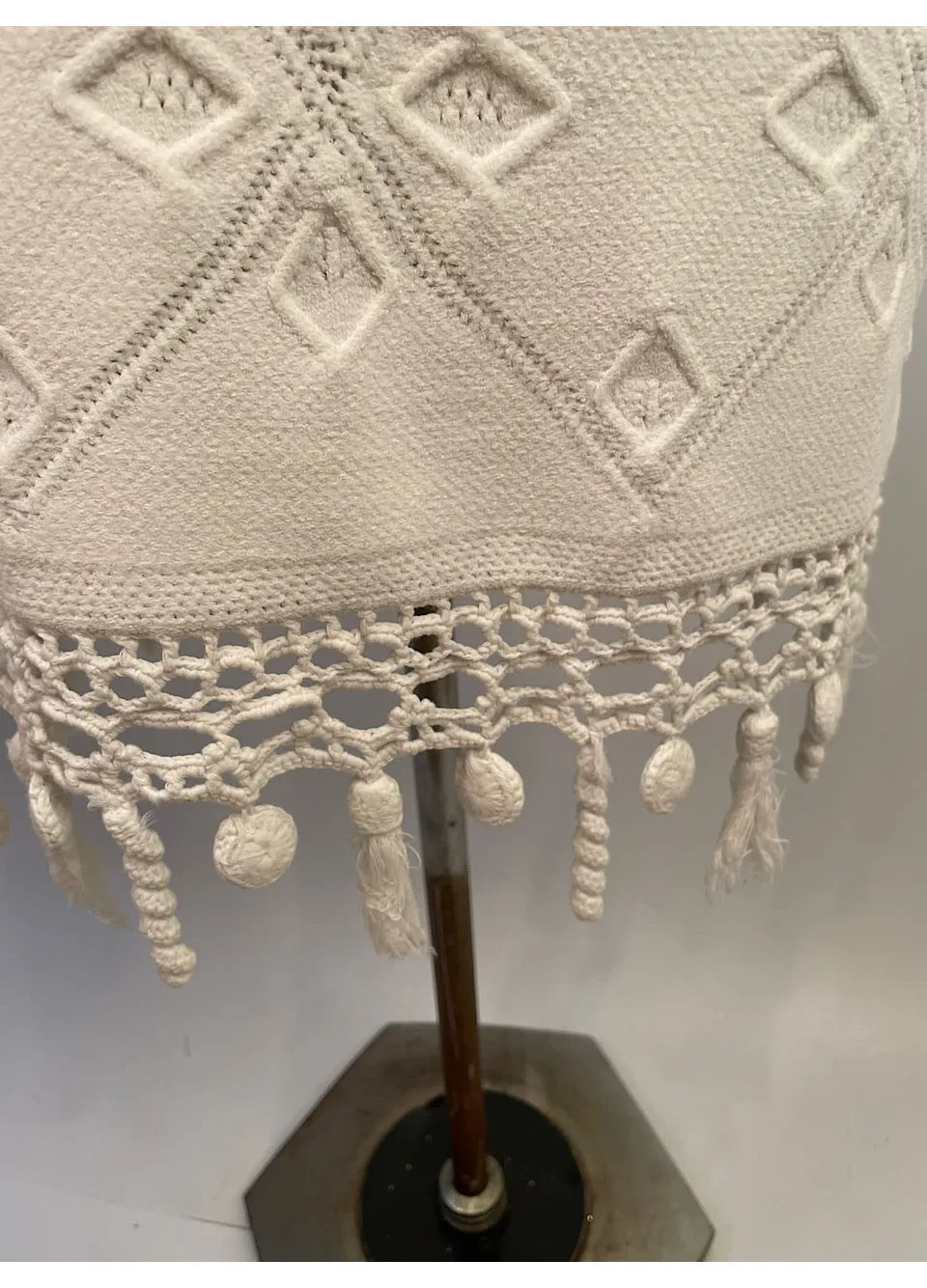 Chanel White 05P 2005 Spring Summer Woven Crochet Dress US 2/4