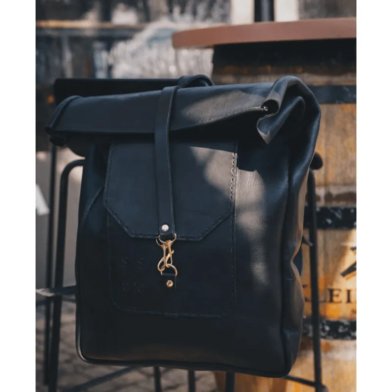 Classic Leather Noah Backpack - Black Edition