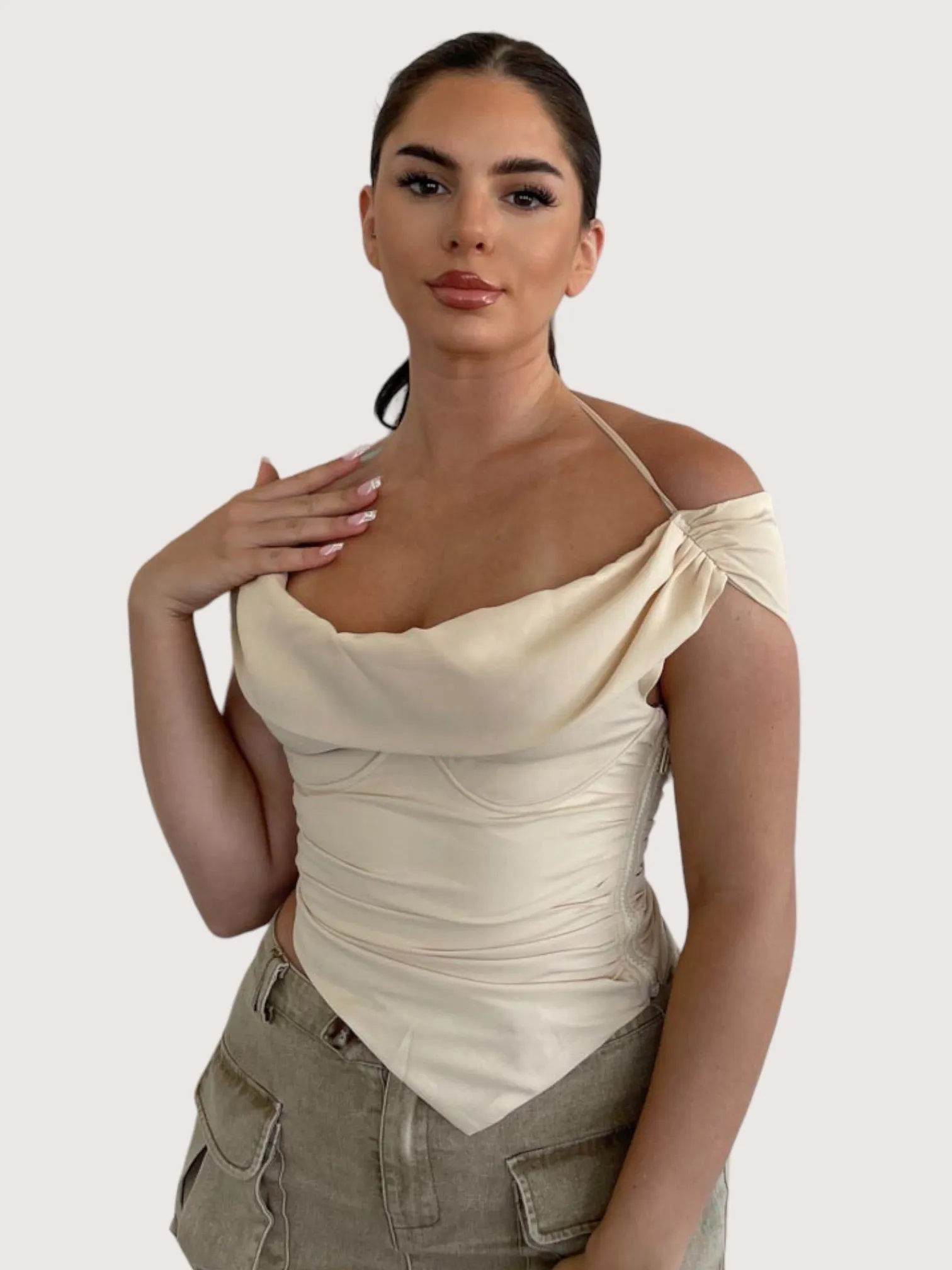 Draped OTS Top