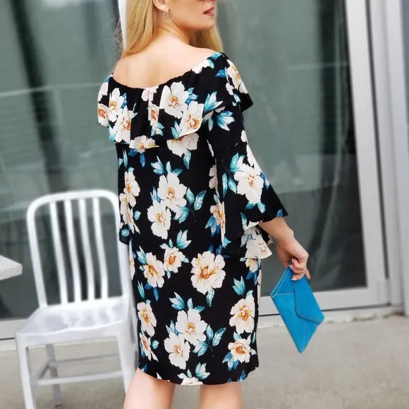 Enchanted Off Shoulder Floral Dress