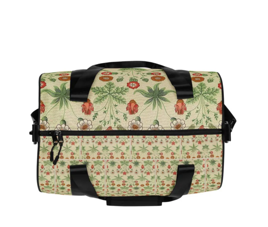 Floral  Gym Sports Bag Weekender Luggage Artist Duffel Bag