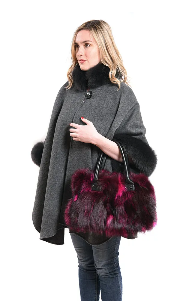 Fox fur handbag