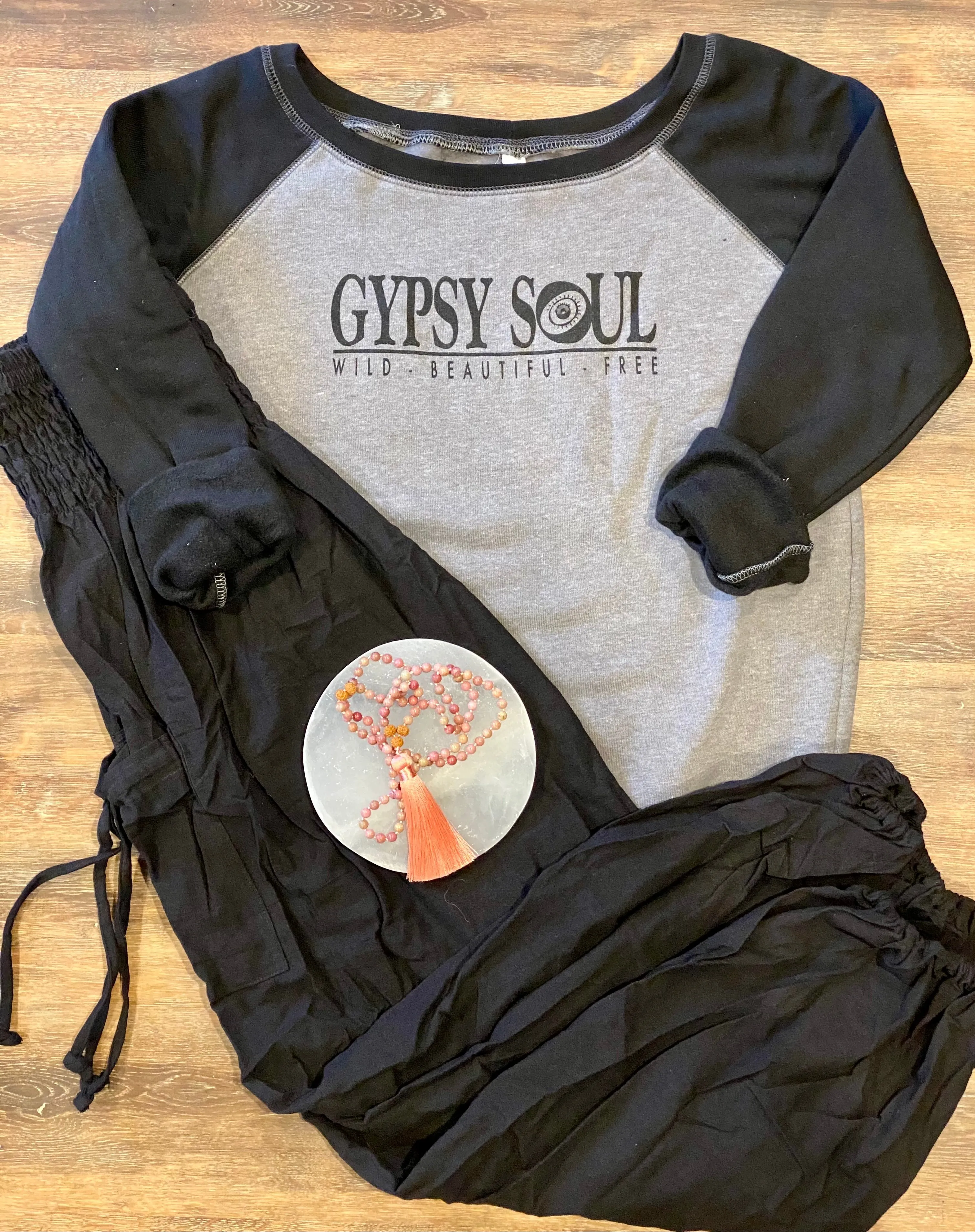 Gypsy Soul- Wild, Beautiful & Free! Off the Shoulder, Fleece Sweatshirt