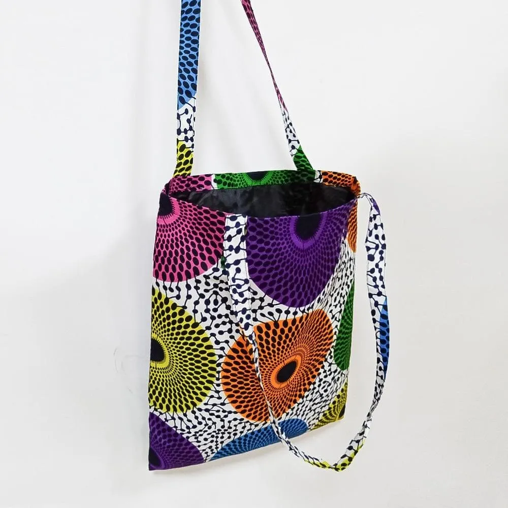 Handmade African Print Ankara Tote Bag | Water-proof Ankara Shopping Bag - Stella