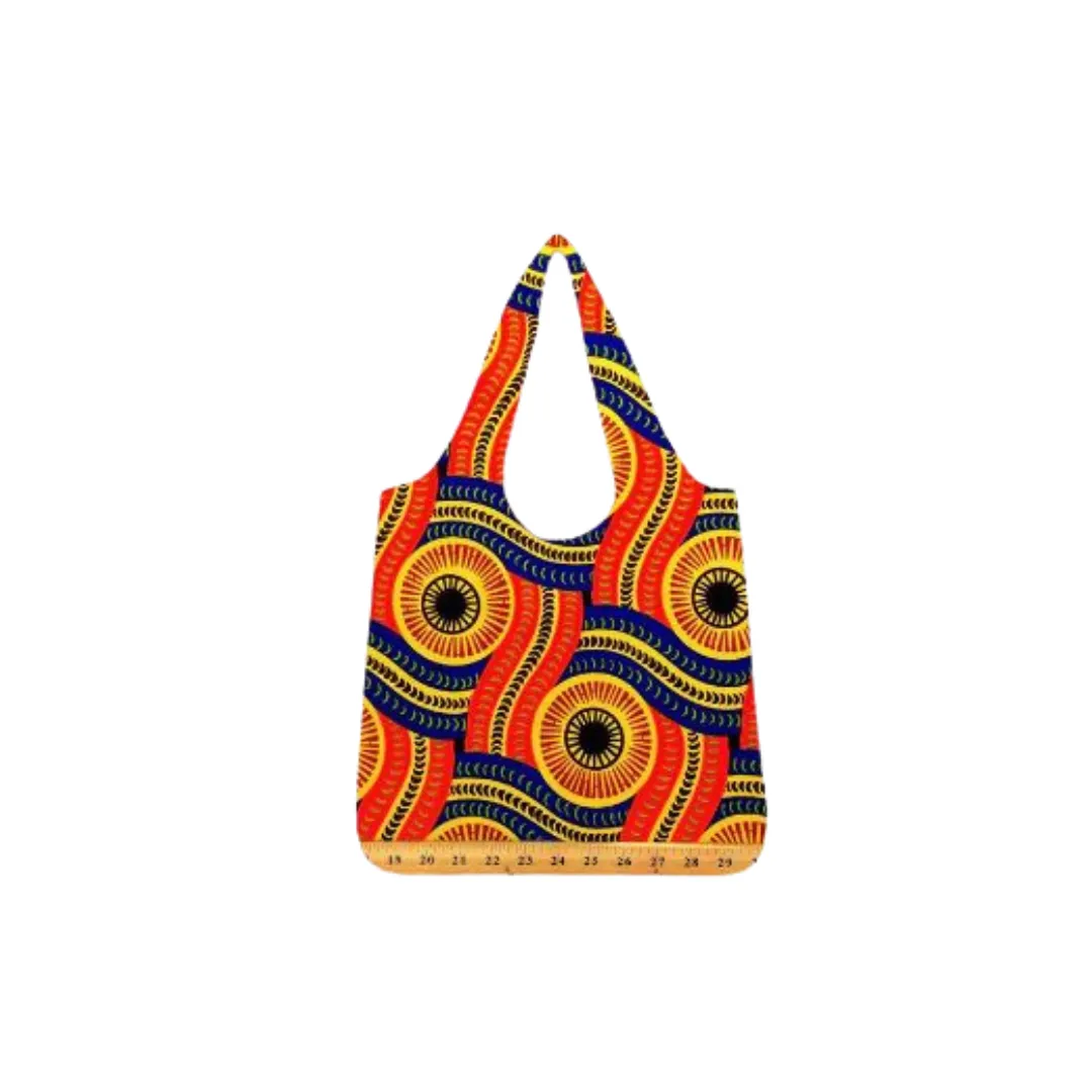 Handmade African Print Ankara Tote Bag | Water-proof Ankara Shopping Bag - Stella