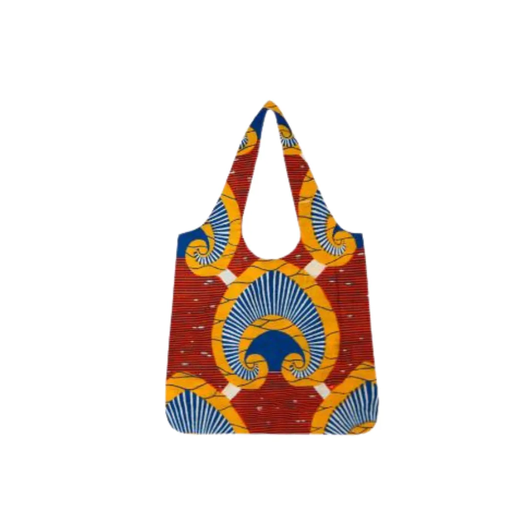 Handmade African Print Ankara Tote Bag | Water-proof Ankara Shopping Bag - Stella