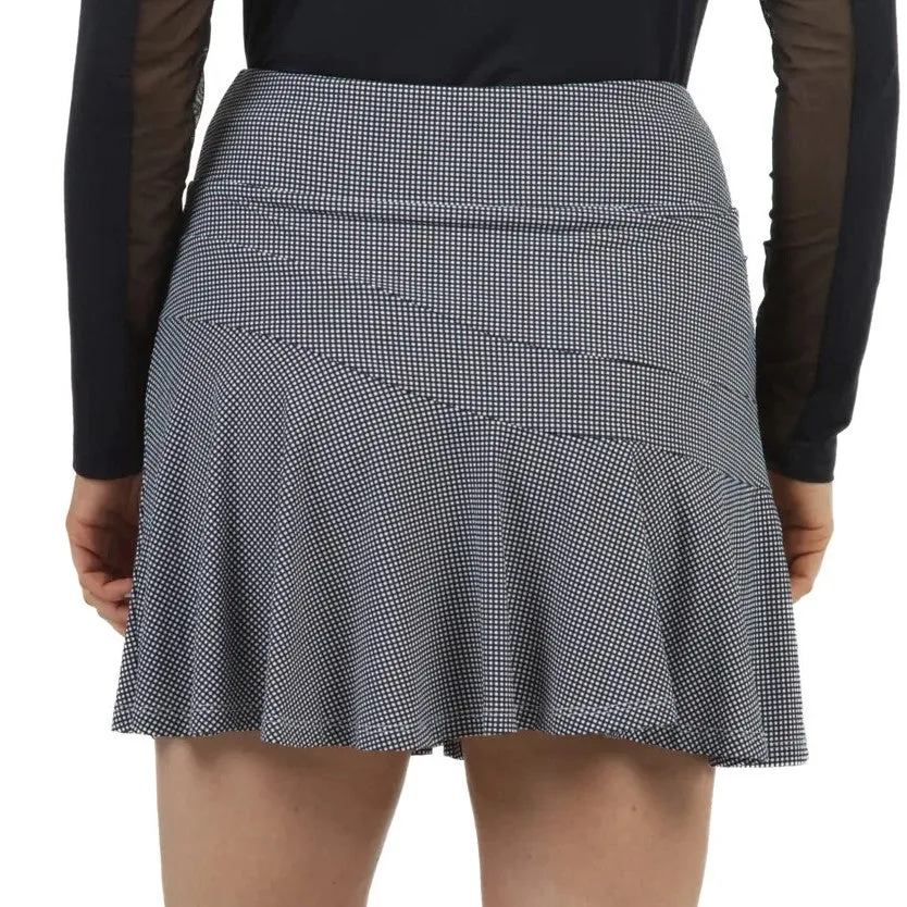 IBKUL Skort Mini Check Flounce Black