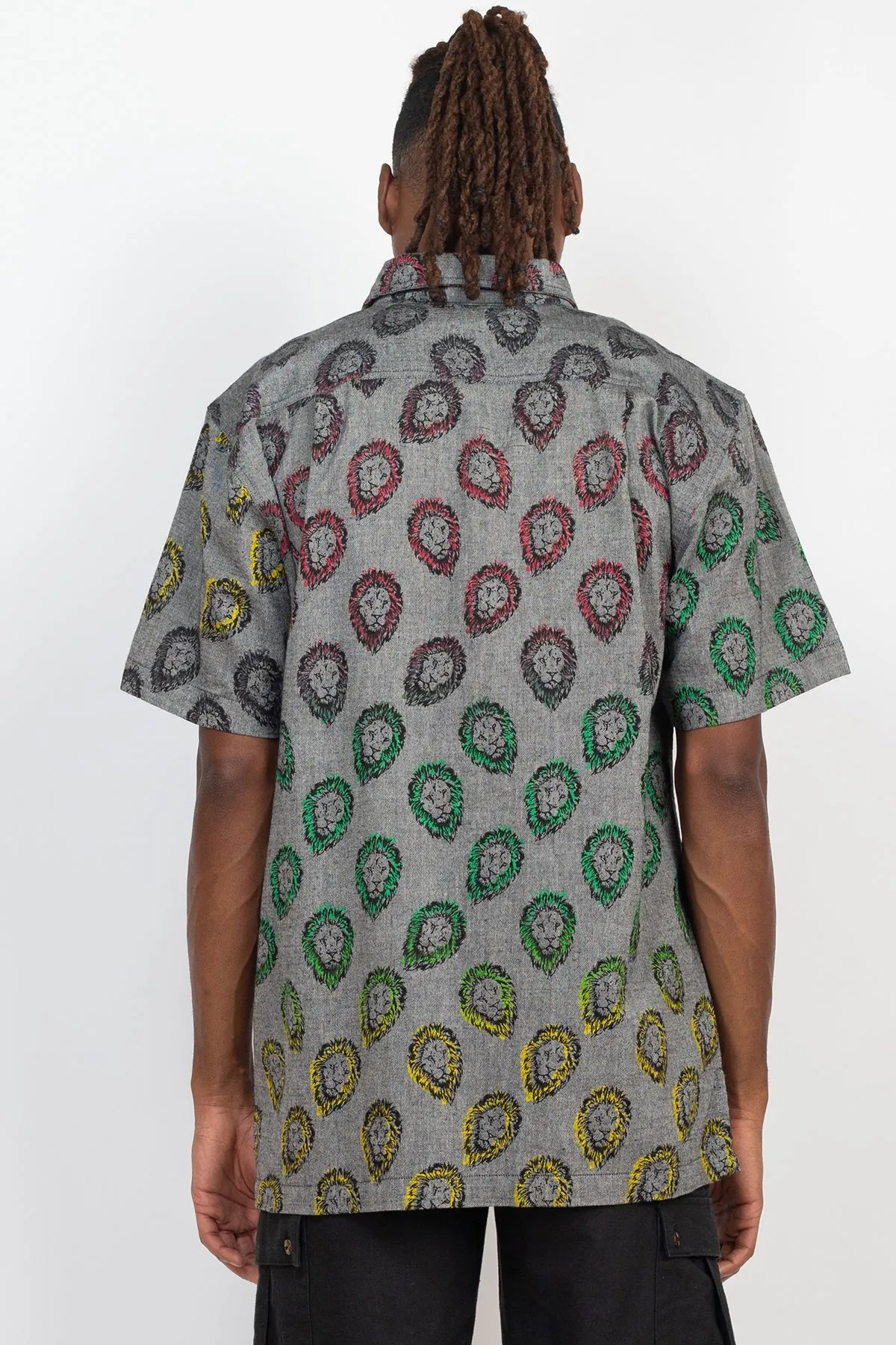 Lion Head Rasta Camp Shirt