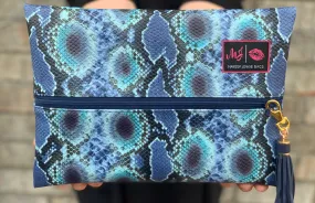 Makeup Junkie Bags - Indigo Viper [Ready to Ship]