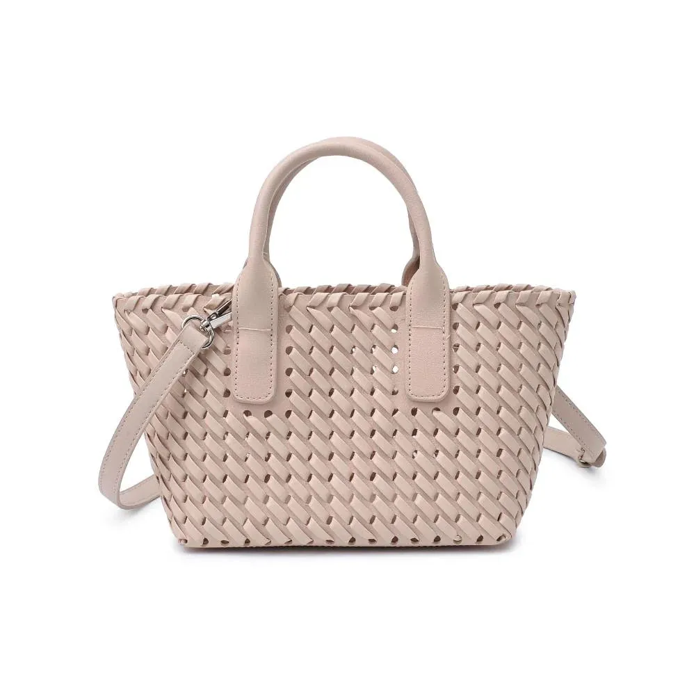 Mina Woven Crossbody Tote