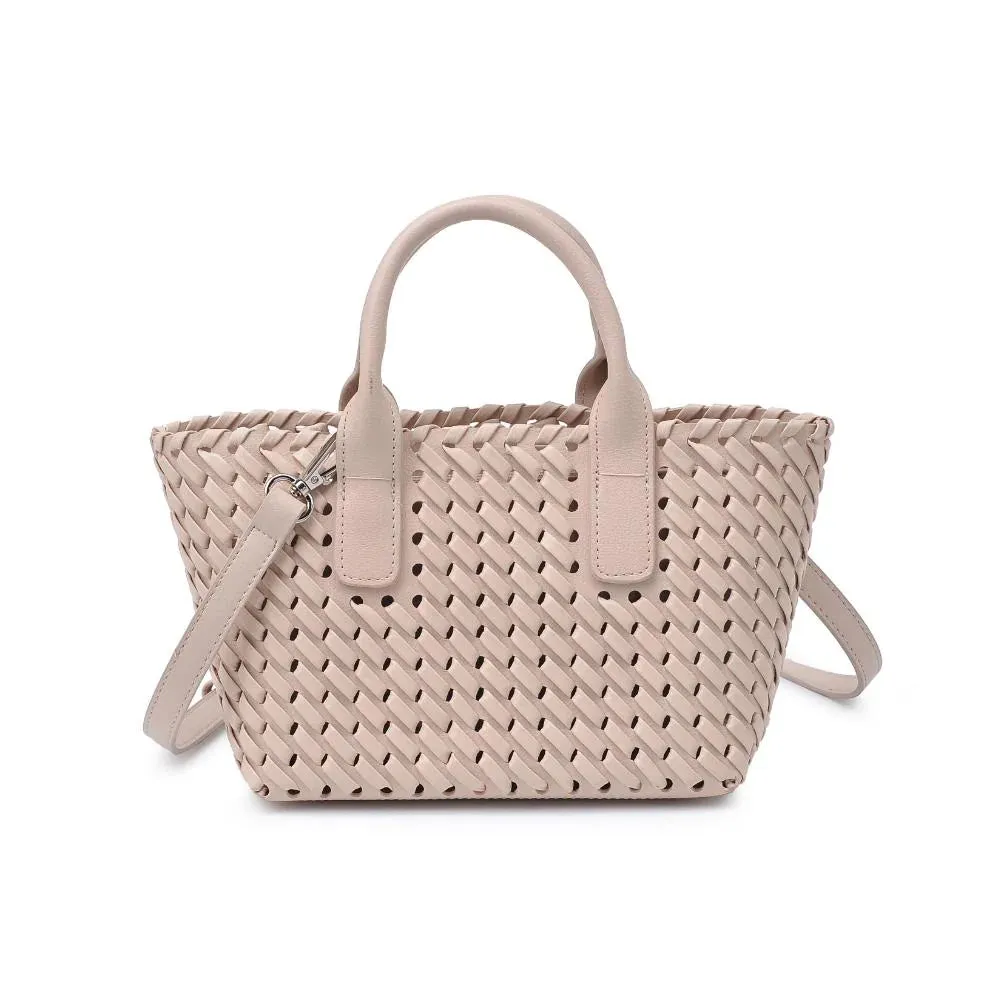 Mina Woven Crossbody Tote