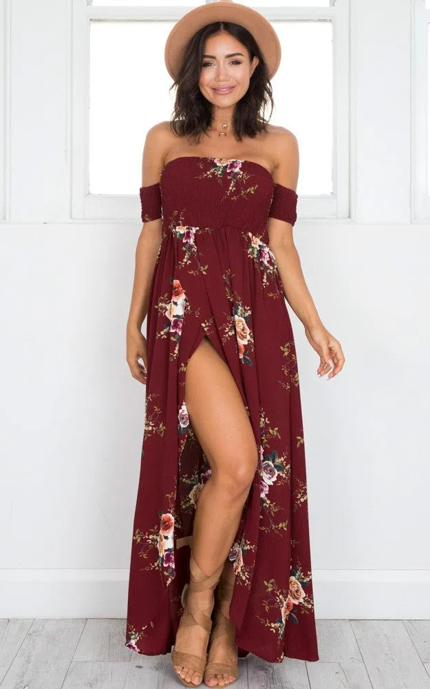 Off shoulder beach summer dresses