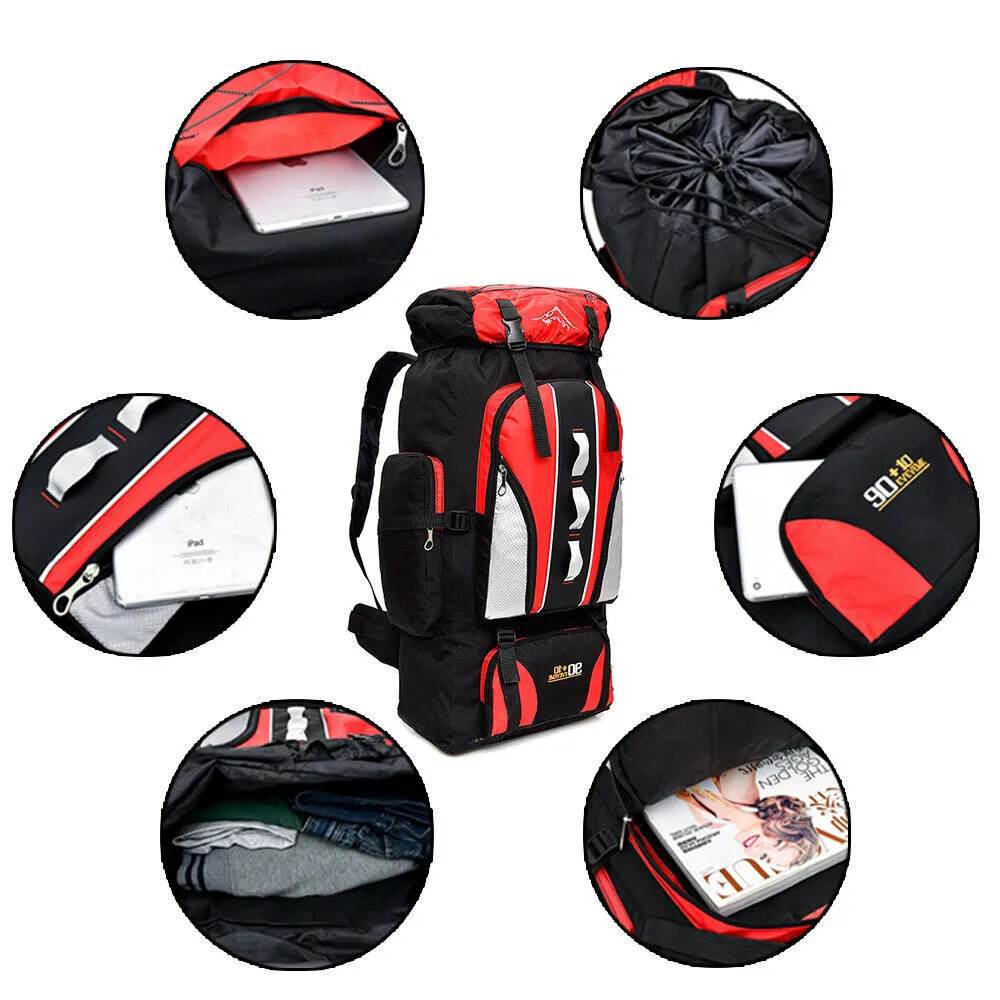 Outdoor Hiking Backpack Camping Rucksack Waterproof Shoulder Travel Bag