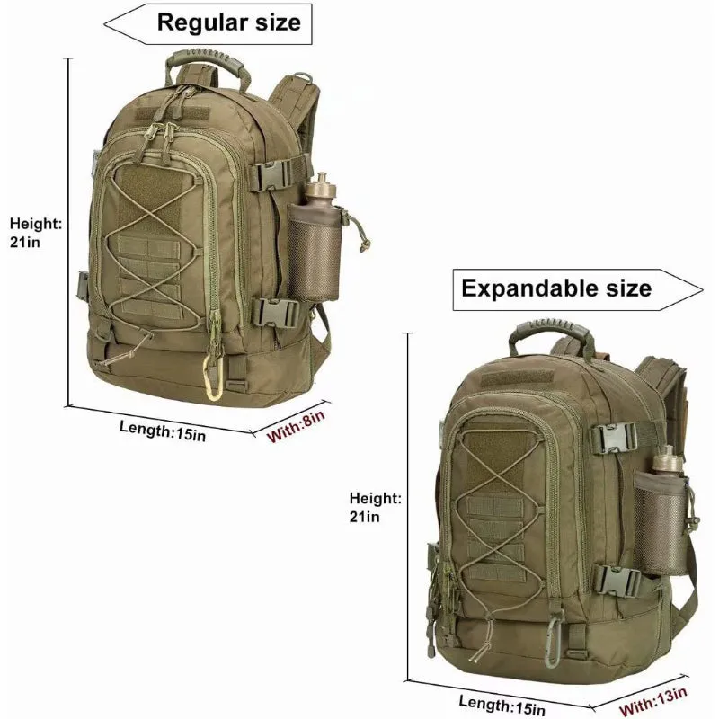 Outdoor Mountaineering Tactical Large-capacity Expandable 60L Backpack