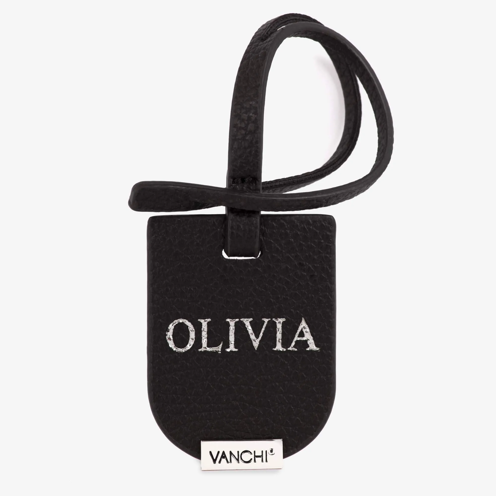 Personalised VANCHI Luggage Tag - Black