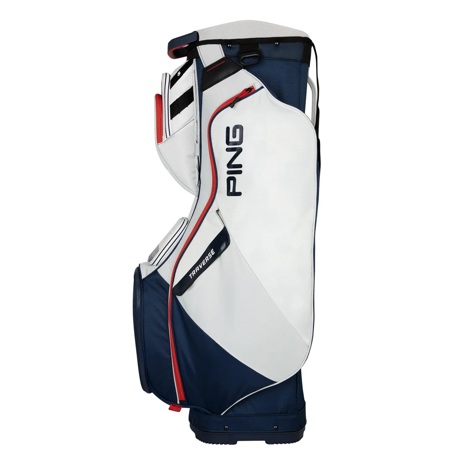 Ping Traverse 214 Golf Cart Bag - Platinum/Navy/Red