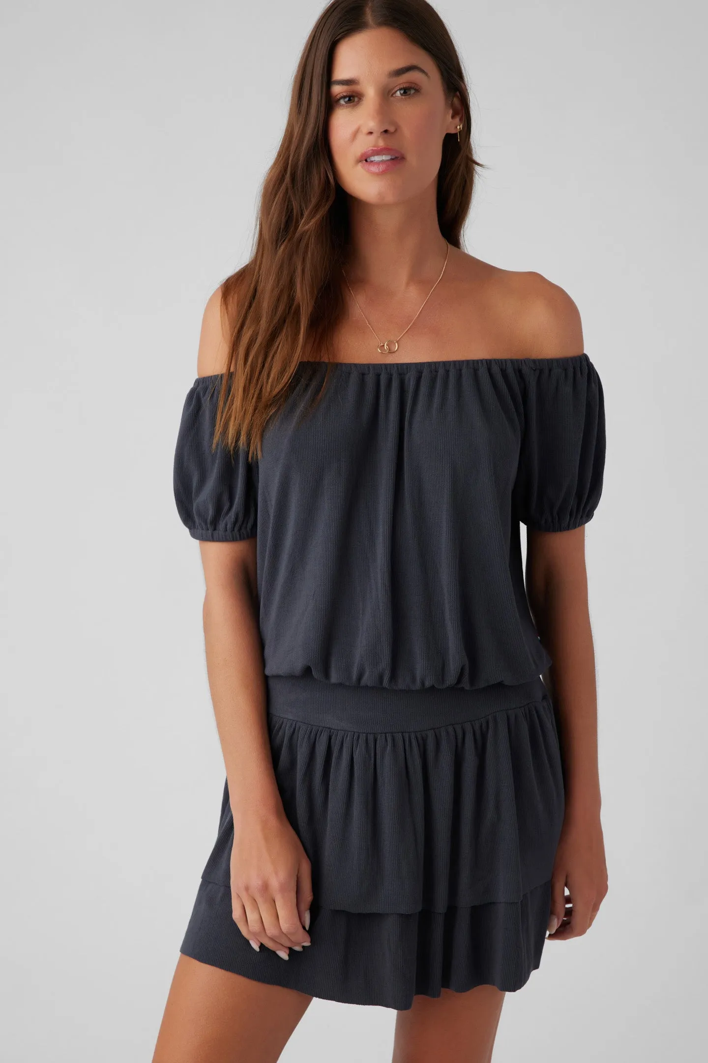 Rib Off Shoulder Top