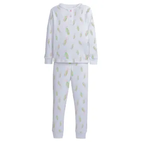 Ruffled Printed Jammies - Pink Golf