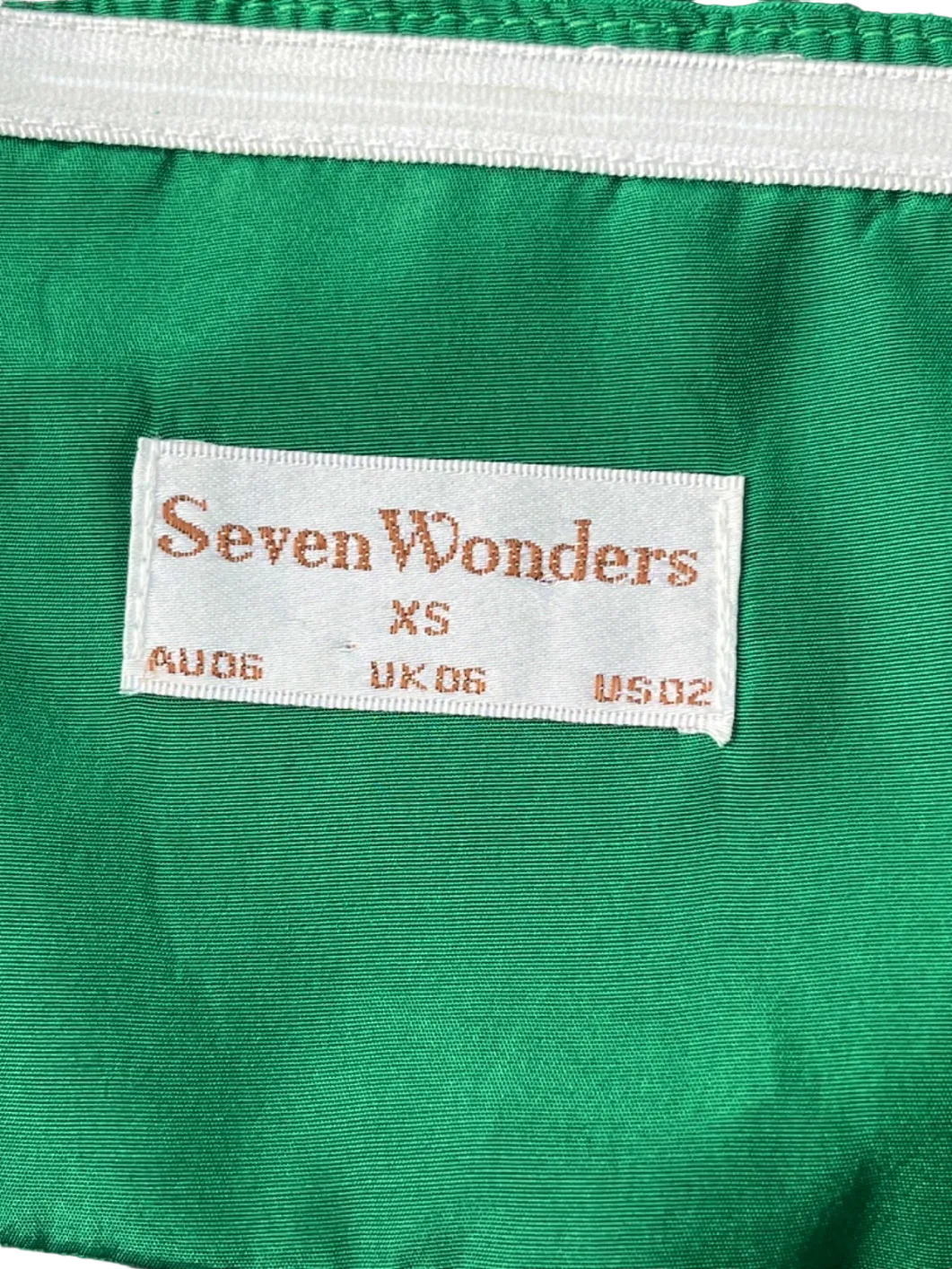 Seven Wonders Green Off Shoulder Dress UK XS