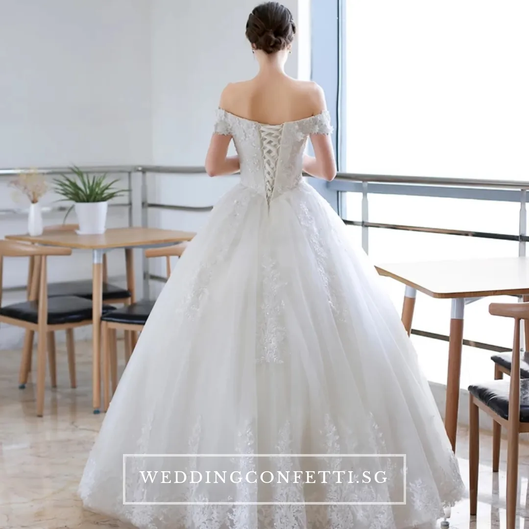 The Anna Wedding Bridal Off Shoulder Gown