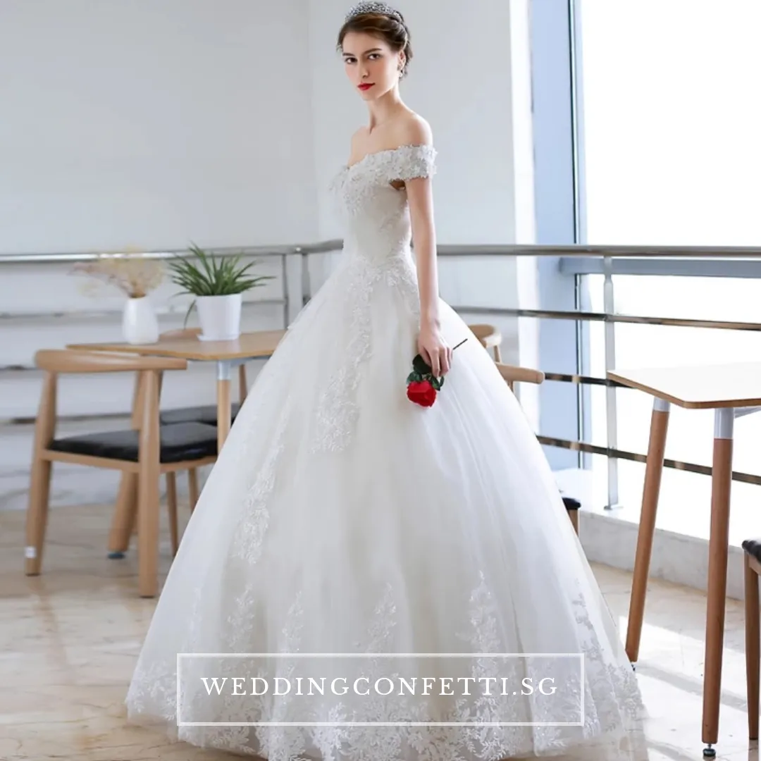 The Anna Wedding Bridal Off Shoulder Gown