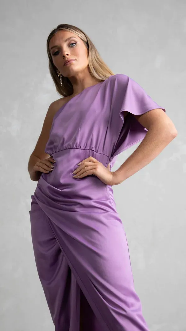 Venice One Shoulder Dress Lavender