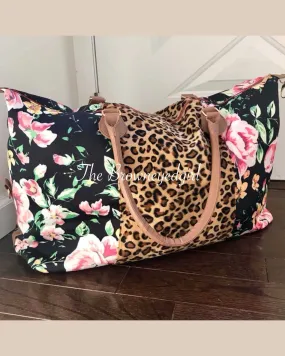 Weekender Travel Bag Floral/Leopard/Buffalo Plaid