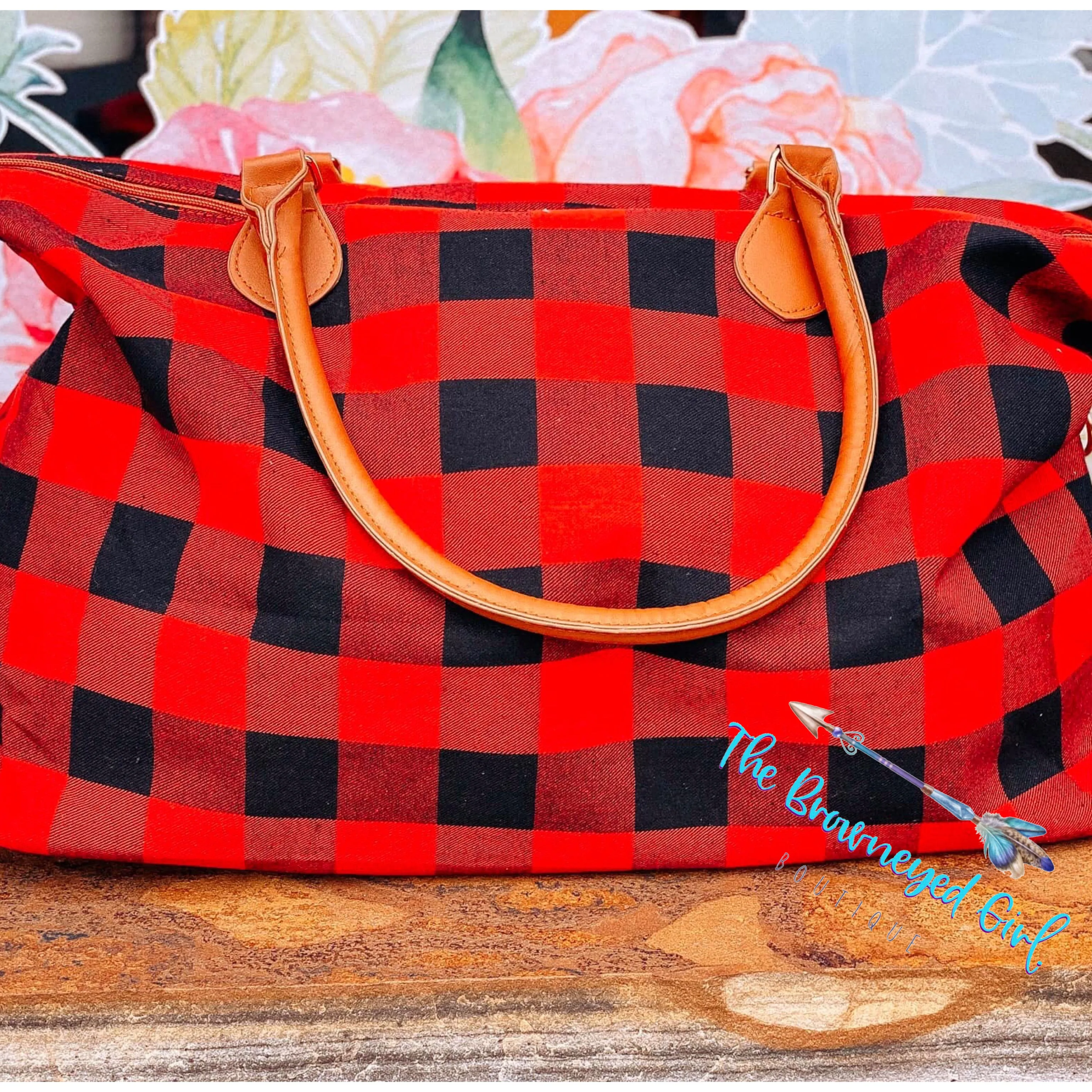 Weekender Travel Bag Floral/Leopard/Buffalo Plaid